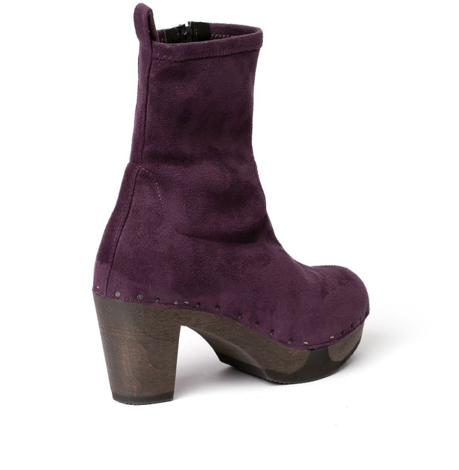 Stiefeletten | SOFTCLIX Fabia Vegan Velourseffekt Viola (Dunkel)