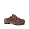 Clogs | SOFTCLIX Taira Brokat/Lf Brown (Dunkel)