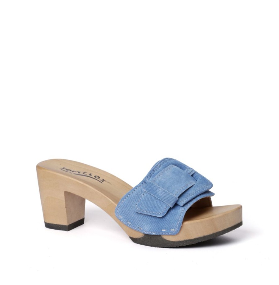 Pantoletten | SOFTCLIX Ronja Jeanslook Blau (Hazelnut)