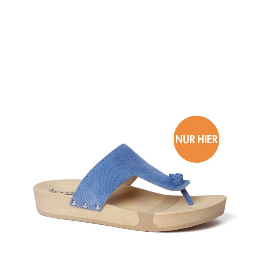 Pantoletten | SOFTCLIX Lola Jeanslook Blau (Natur)