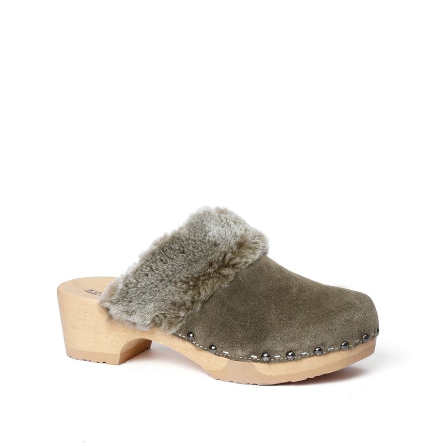 Clogs | SOFTCLIX Tizia Kaschmir/Lf Oliv (Natur)