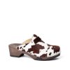 Clogs | SOFTCLIX Tamina Animalprint Kuh (Dunkel)