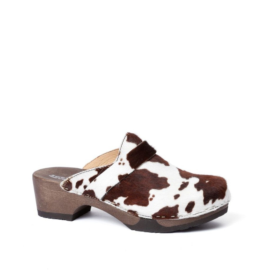 Clogs | SOFTCLIX Tamina Animalprint Kuh (Dunkel)