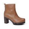 Stiefeletten | SOFTCLIX Loretta Washed Nappa Camel