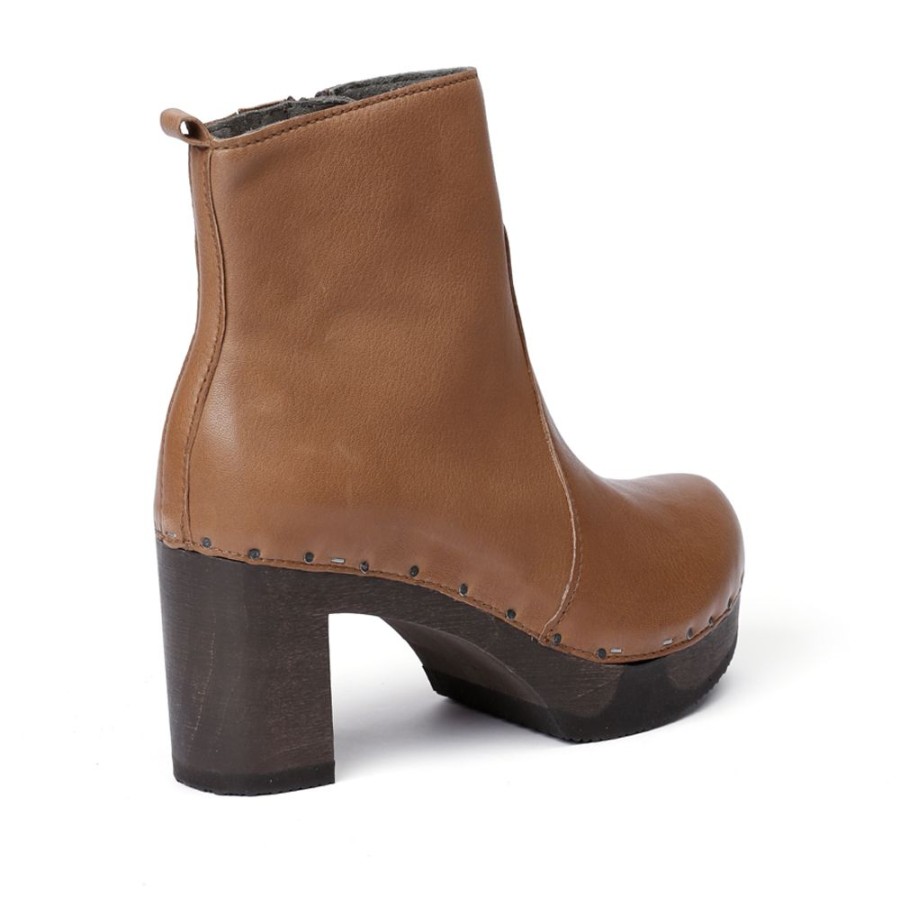 Stiefeletten | SOFTCLIX Loretta Washed Nappa Camel