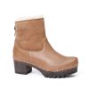 Stiefeletten | SOFTCLIX Iris Washed Nappa/Df Velour Camel