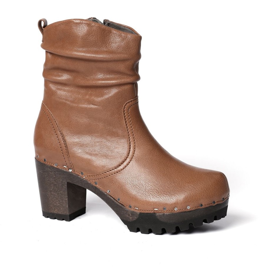 Stiefeletten | SOFTCLIX O-Bootie Washed Nappa Camel