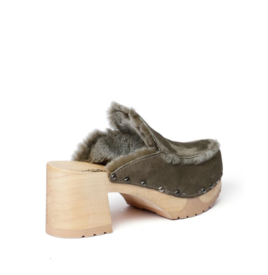 Clogs | SOFTCLIX Henni Kaschmir/Lf Oliv (Natur)