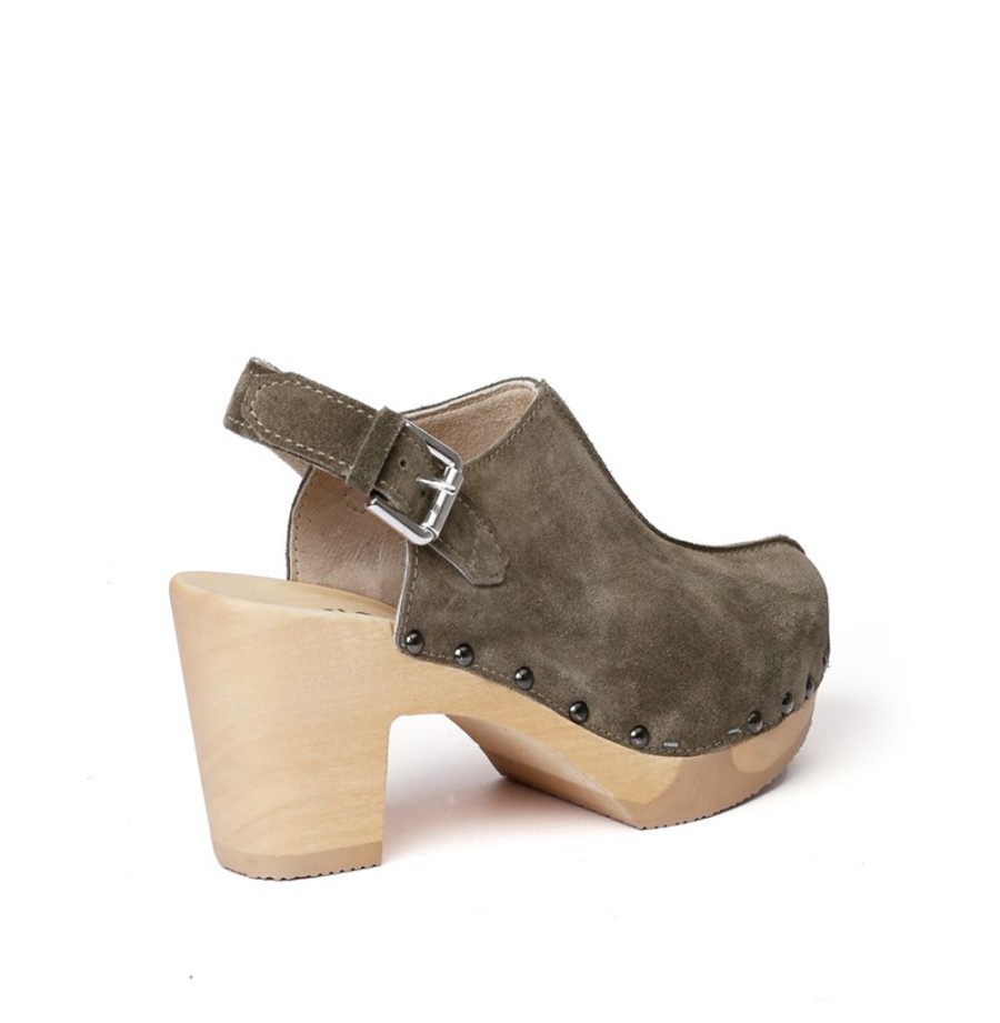 Clogs | SOFTCLIX Saba Kaschmir Oliv (Natur)