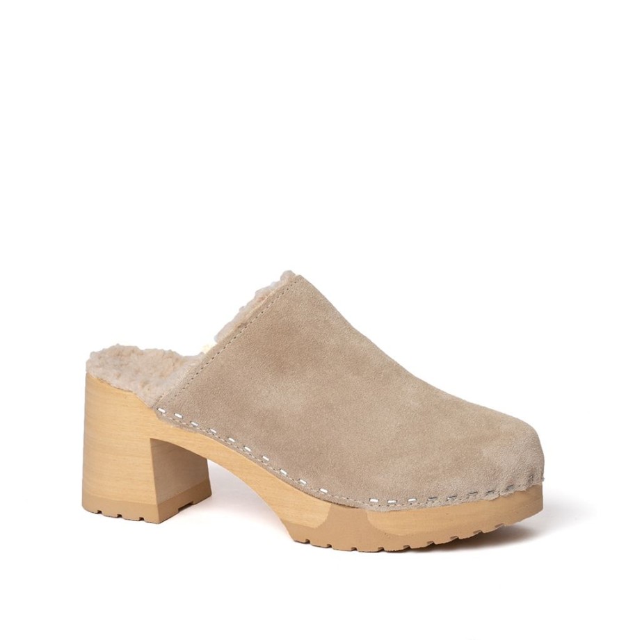 Clogs | SOFTCLIX Hanja Kaschmir/Plusch Taupe/Taupe (Natur)