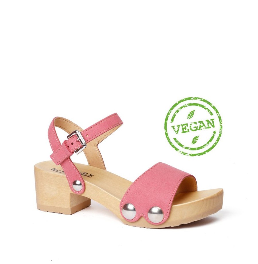 Sandaletten | SOFTCLIX Penny Vegan Velourseffekt Rosa (Natur)