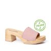 Pantoletten | SOFTCLIX Henrietta Vegan Velourseffekt Rose (Natur)