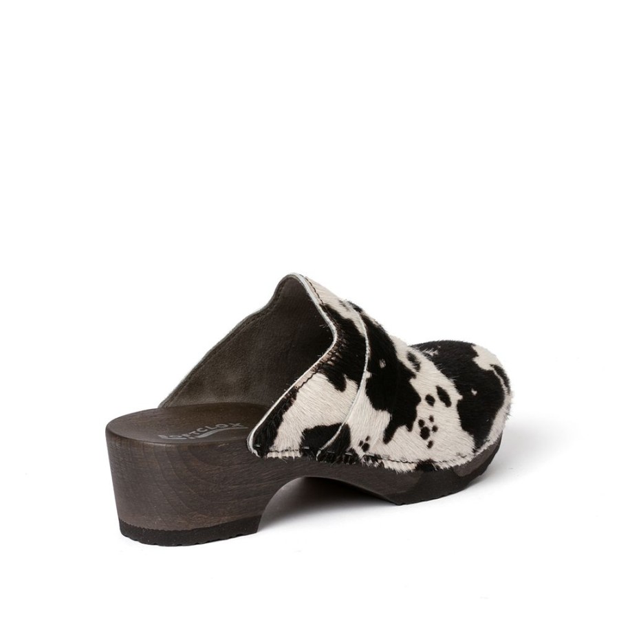 Clogs | SOFTCLIX Tamina Animalprint Kuh Schwarz (Dunkel)