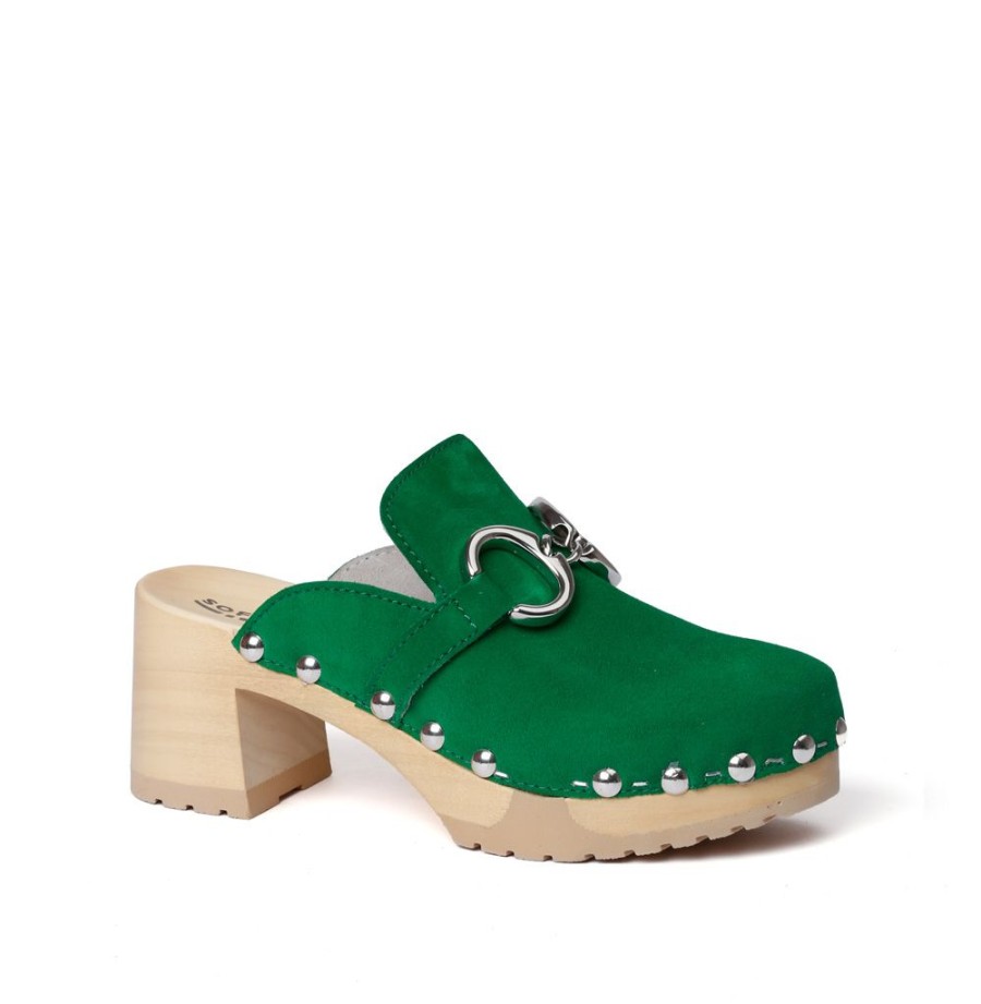 Clogs | SOFTCLIX Hira Kaschmir Fashiongreen (Natur)