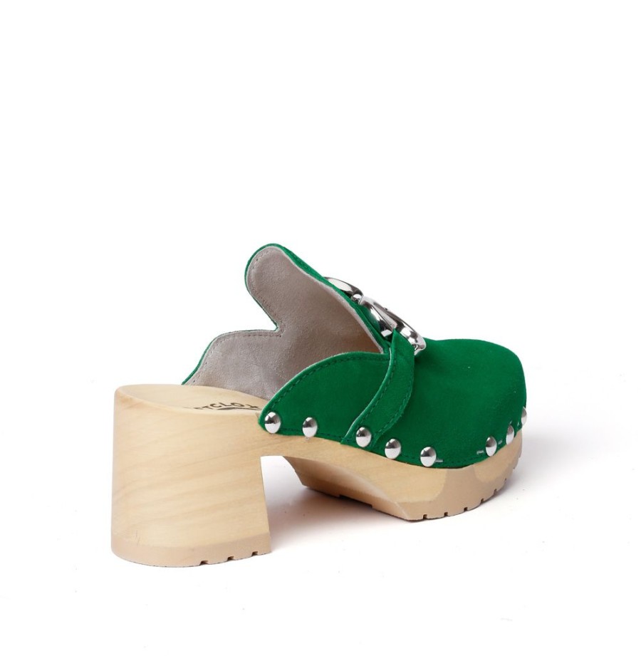 Clogs | SOFTCLIX Hira Kaschmir Fashiongreen (Natur)