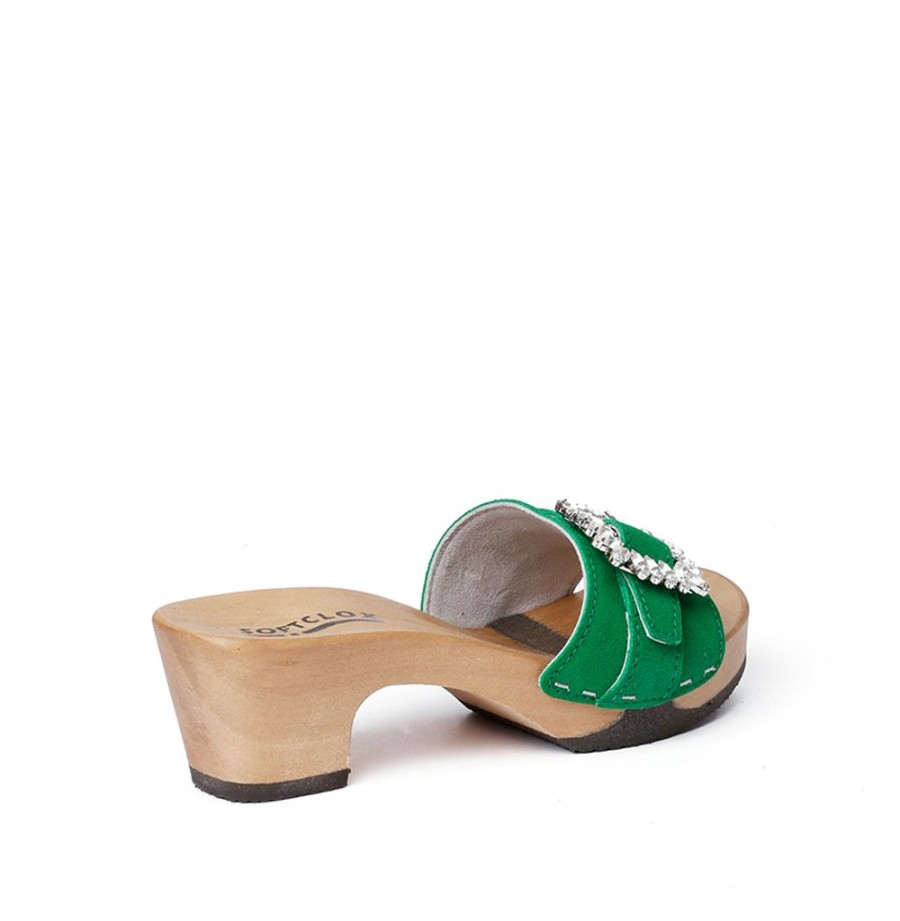 Pantoletten | SOFTCLIX Kosima Kaschmir Fashiongreen (Hazelnut)