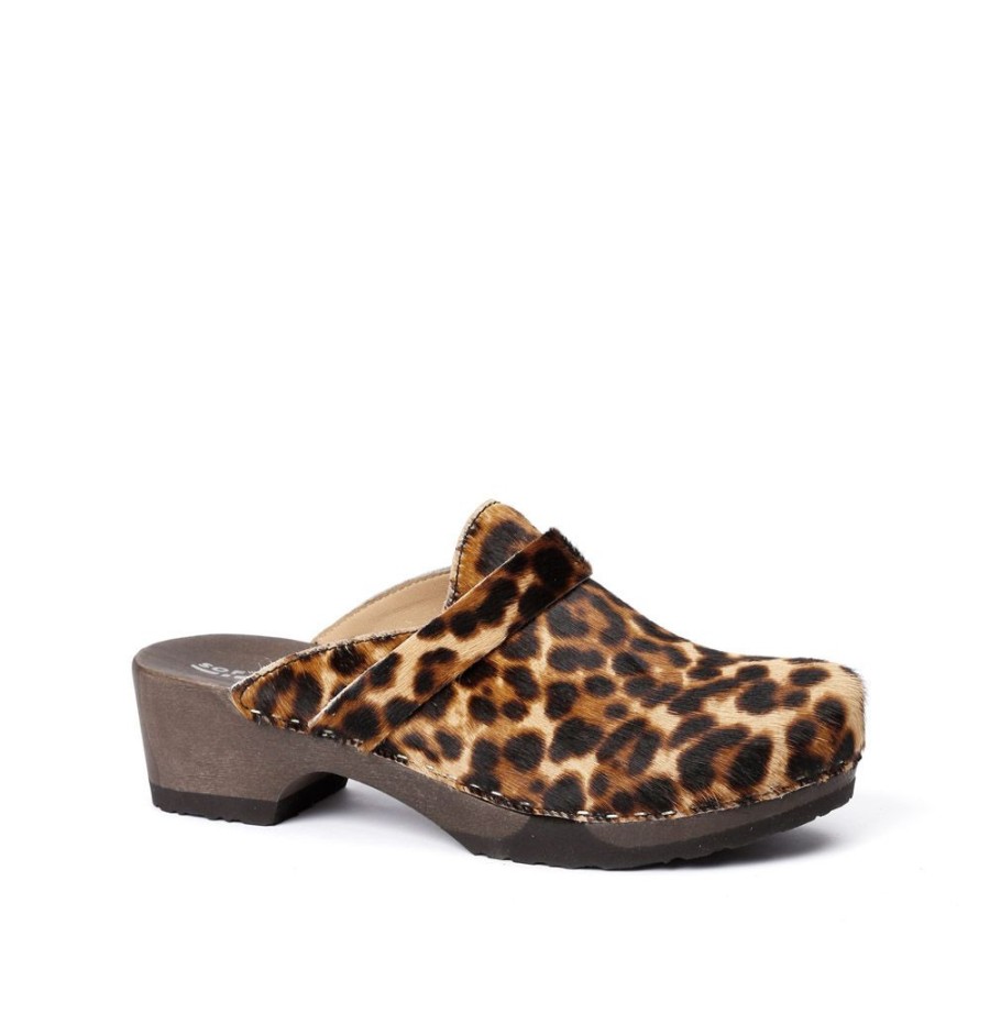 Clogs | SOFTCLIX Tamina Animalprint Gepard (Dunkel)