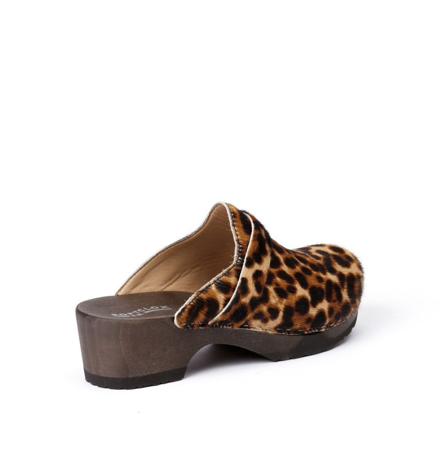 Clogs | SOFTCLIX Tamina Animalprint Gepard (Dunkel)