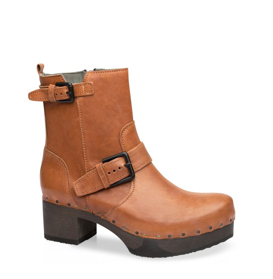 Stiefeletten | SOFTCLIX Jacklyn Washed Nappa Cognac