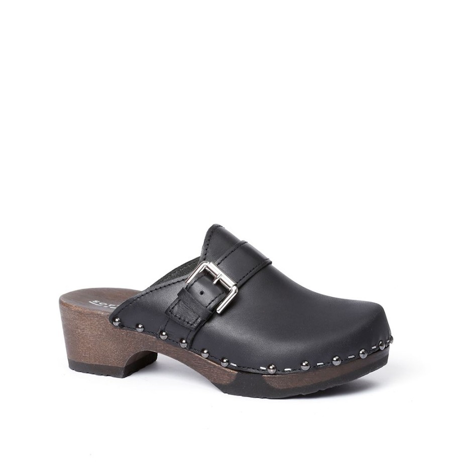 Clogs | SOFTCLIX Tomma Nappa Schwarz (Dunkel)